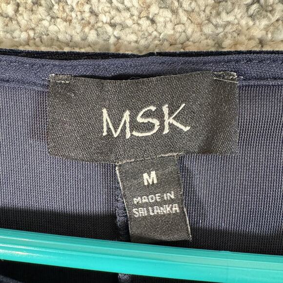 MSK Dress M Blue Velvet Cocktail Evening Whimsigoth Dark Romantic Moody WItchy - Picture 5 of 10